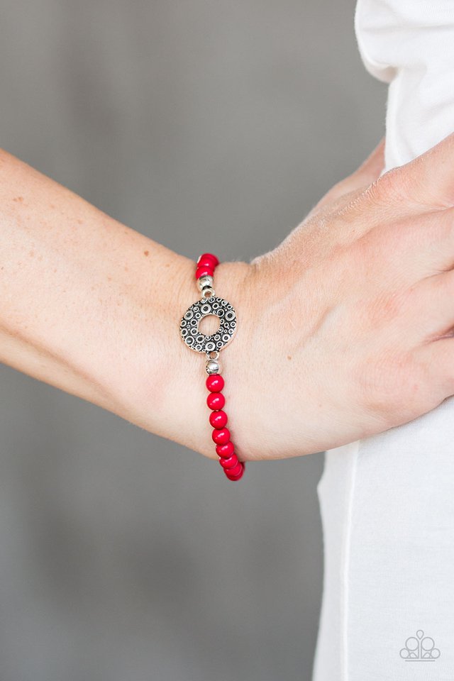 Paparazzi ♥ Put A Spin On It - Red ♥ Bracelet