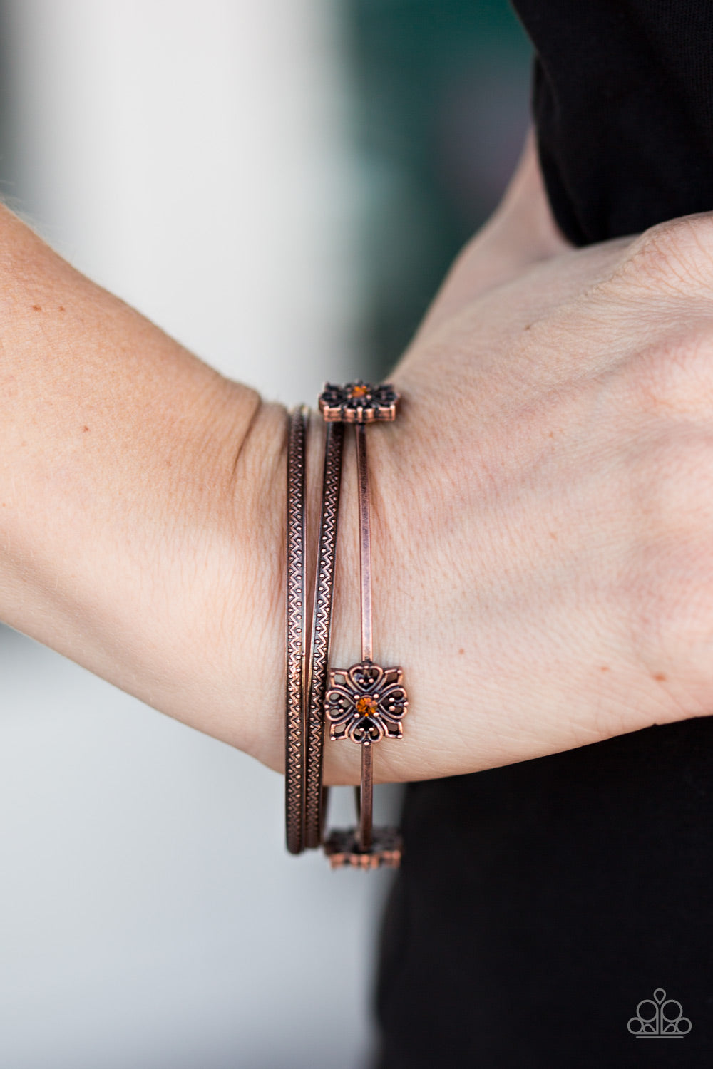 Paparazzi ♥ Demure Decor - Copper ♥ Bracelet