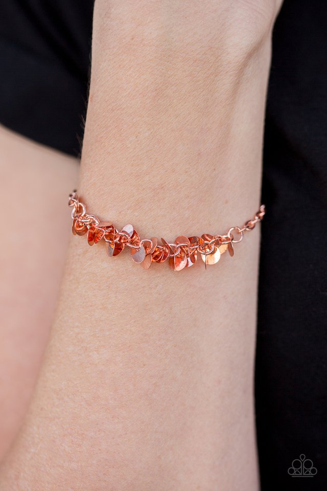 Paparazzi ♥ Shimmer Train - Copper ♥ Bracelet