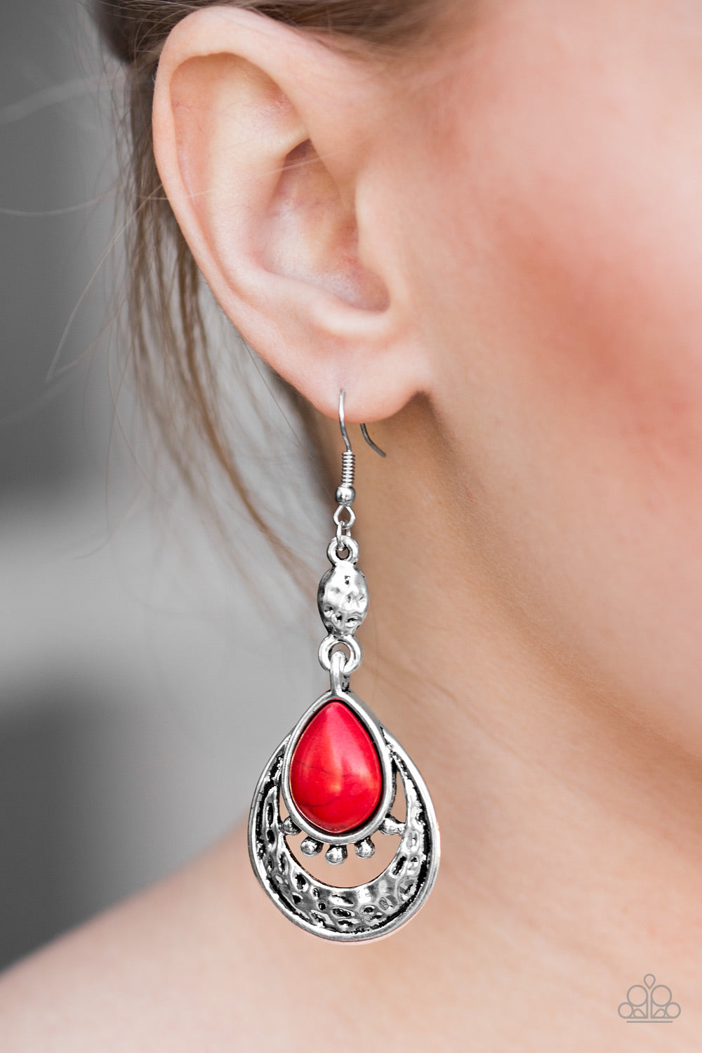 Paparazzi ♥ Take Me To The River - Red ♥ Earrings