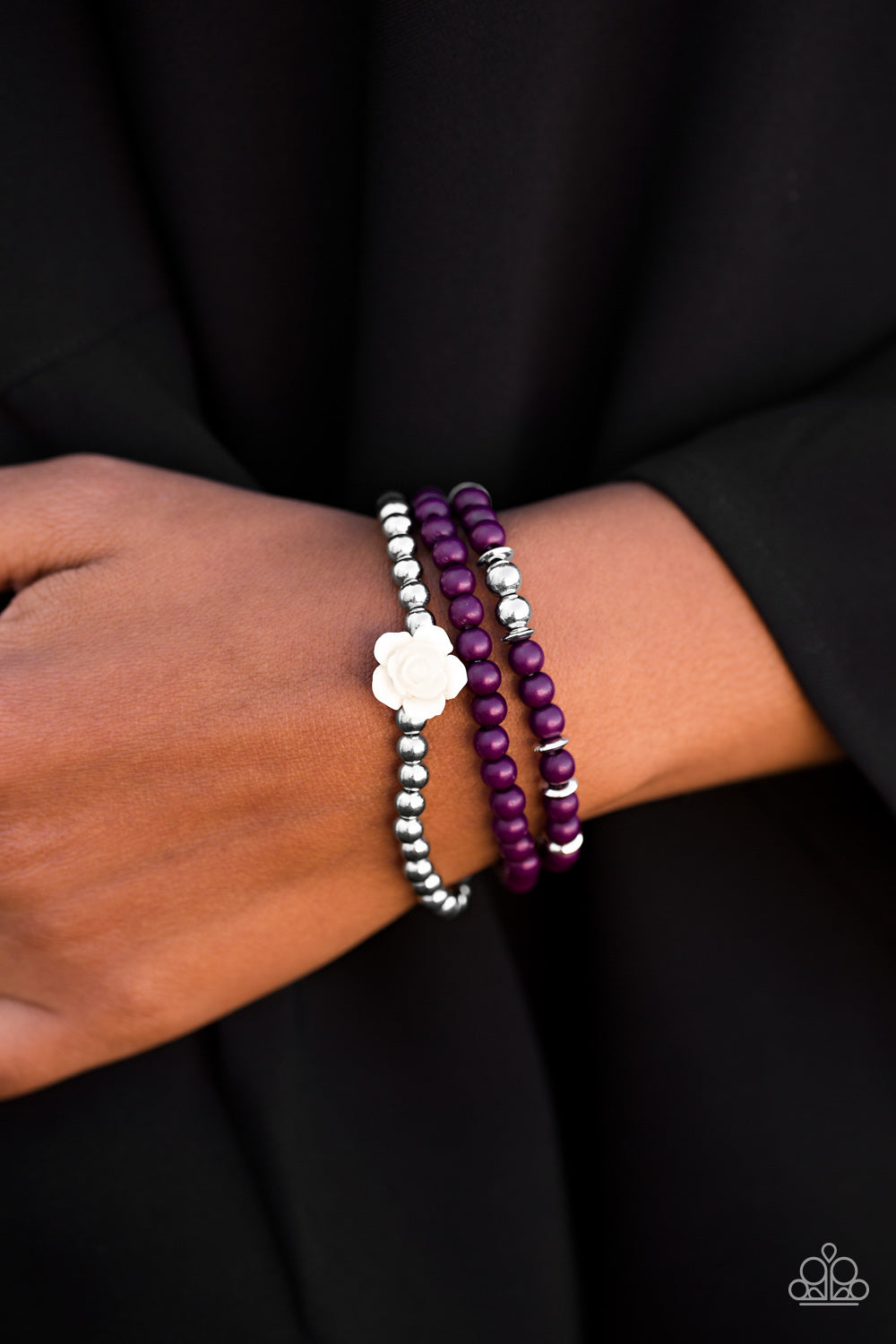 Paparazzi ♥ Waltzing Wildflowers - Purple ♥ Bracelet