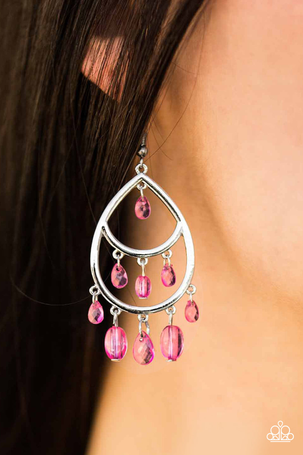Paparazzi ♥ Sparkling Soiree - Pink ♥ Earrings