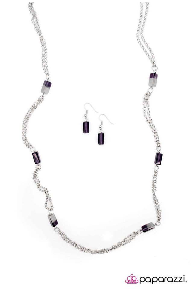 Paparazzi ♥ Midnight Mirage - Purple ♥ Necklace