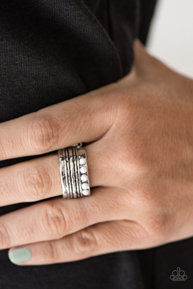 Paparazzi ♥ This Might Take A-WILD - White ♥ Ring