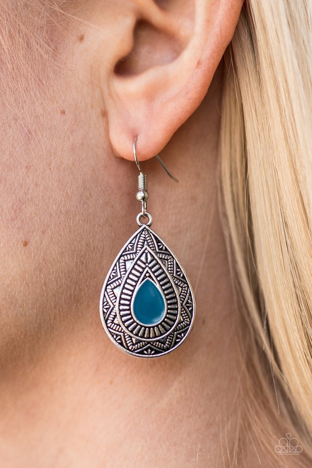 Paparazzi ♥ Desert Storm - Blue ♥ Earrings