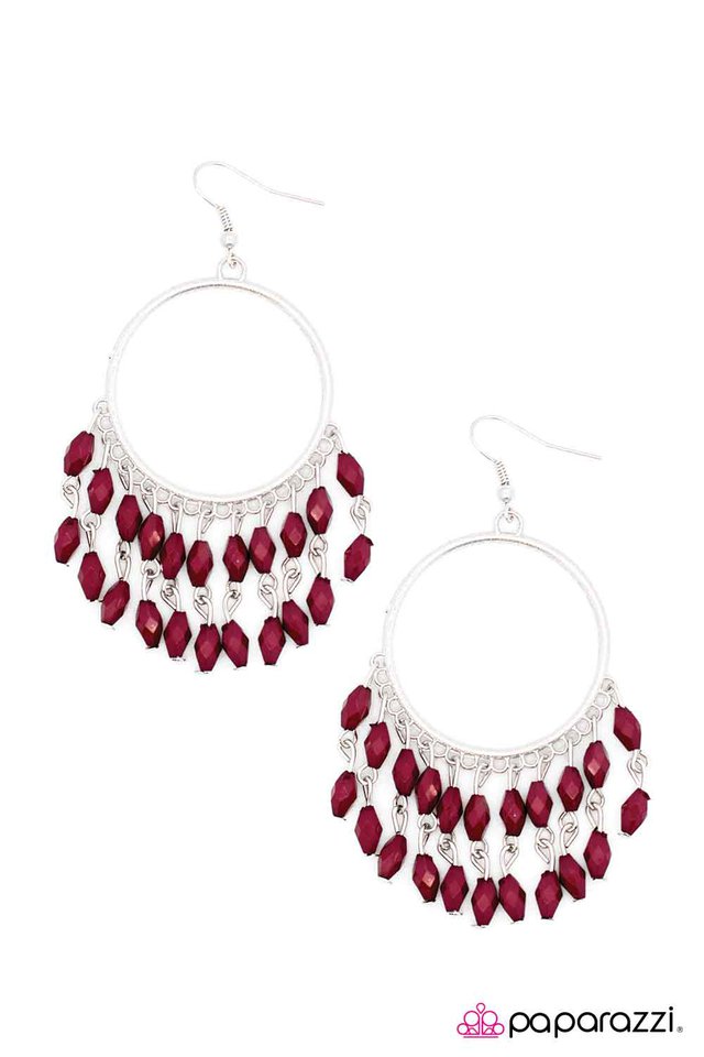 Paparazzi ♥ Sporadic Sprinkles - Pink ♥ Earrings