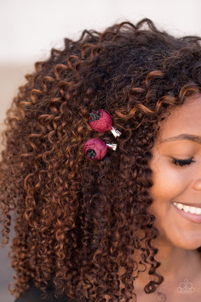 Paparazzi ♥ Winter Flowers - Red ♥ Hair Clip