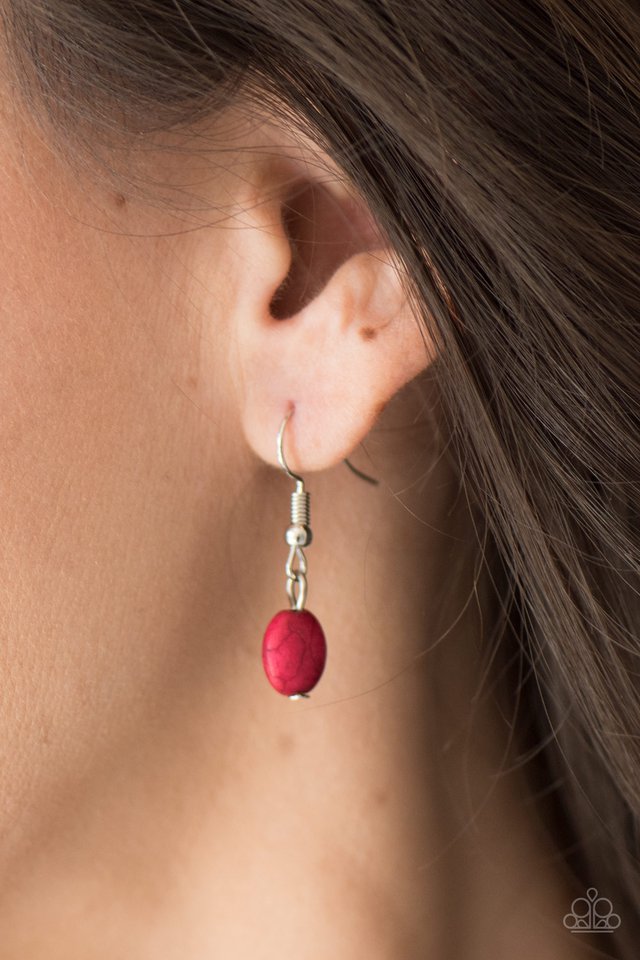 Paparazzi ♥ Creek Chic - Red ♥ Necklace