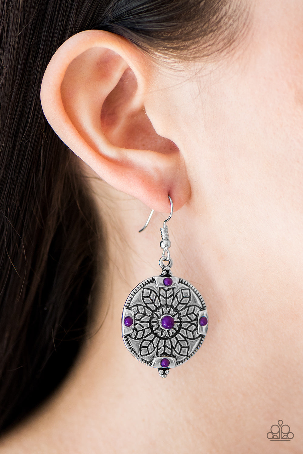 Paparazzi ♥ Second Spring - Purple ♥ Earrings