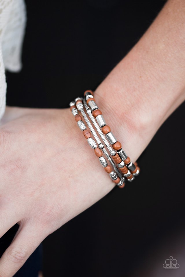 Paparazzi ♥ Just CONGO With It - Brown ♥ Bracelet