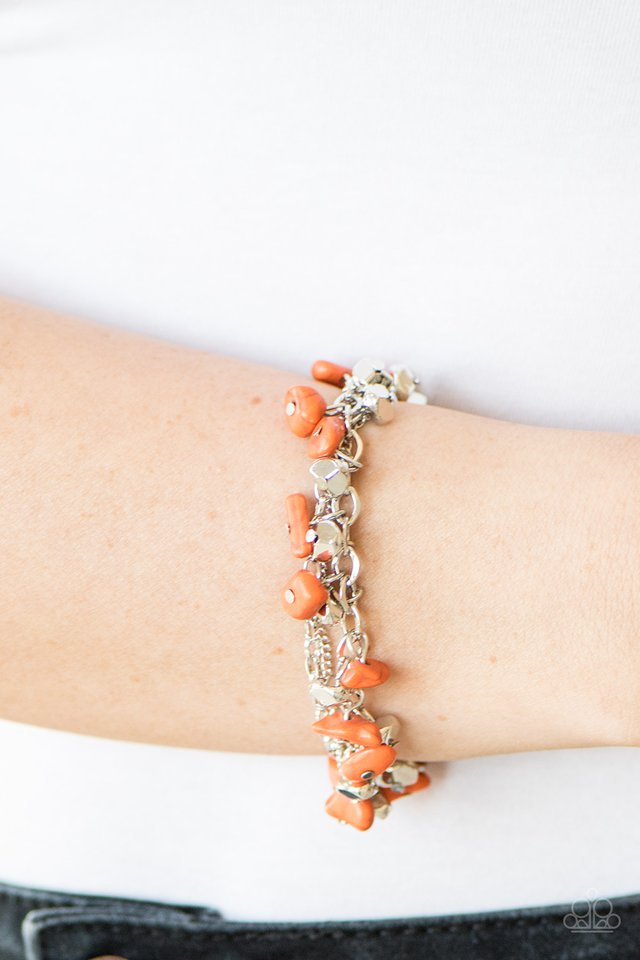 Paparazzi ♥ Colorful Cliffs - Orange ♥ Bracelet