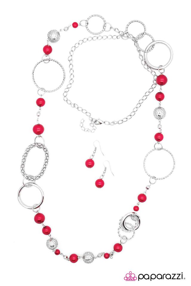 Paparazzi ♥ The Name of the Game - Red ♥ Necklace