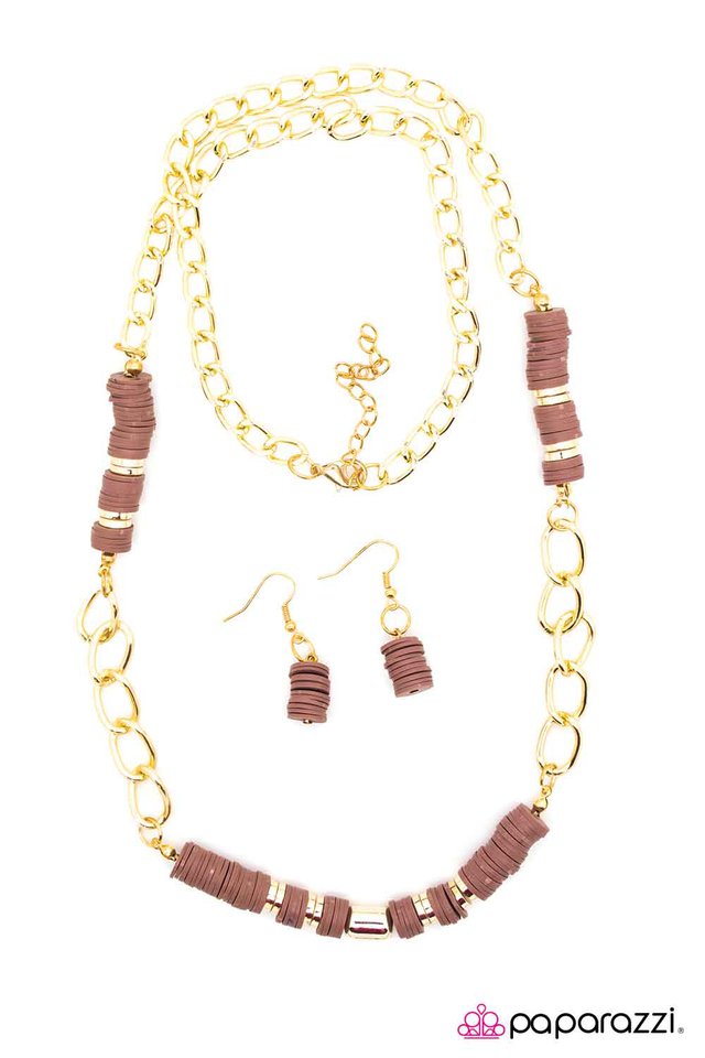 Paparazzi ♥ Splash of Sophistication - Brown ♥ Necklace