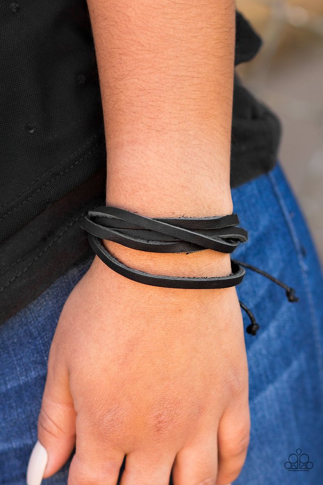Paparazzi ♥ Backroad Bandit - Black ♥ Bracelet