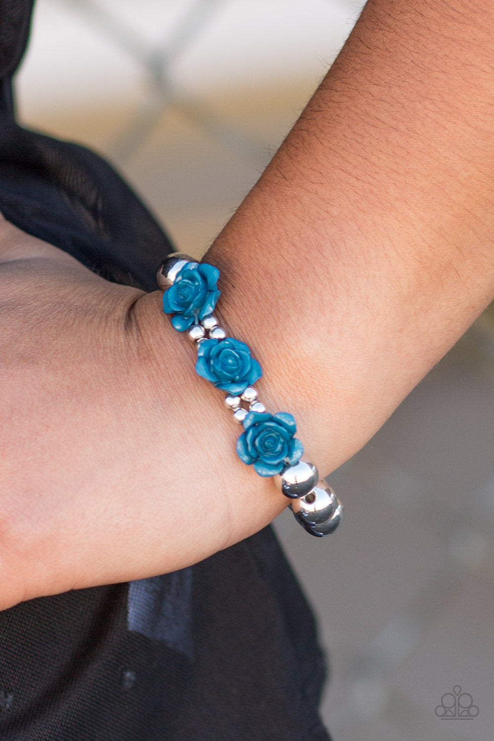 Paparazzi ♥ What A FLEUR-t! - Blue ♥ Bracelet