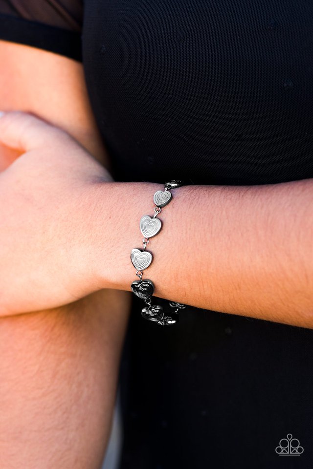 Paparazzi ♥ No HEART Feelings - Black ♥ Bracelet