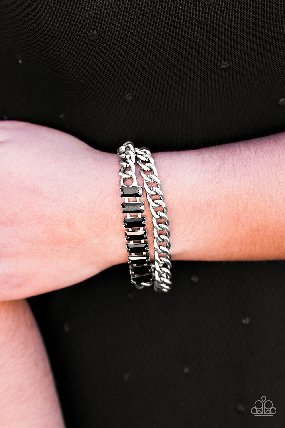 Paparazzi ♥ Plunge Into Grunge - Black ♥ Bracelet