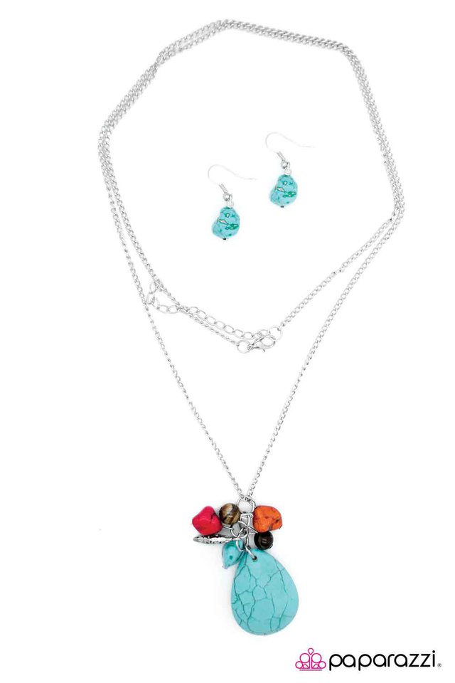 Paparazzi ♥ Set in Stone - Blue ♥ Necklace