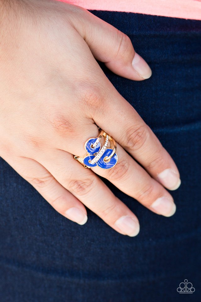 Paparazzi ♥ Fully Connected - Blue ♥ Ring
