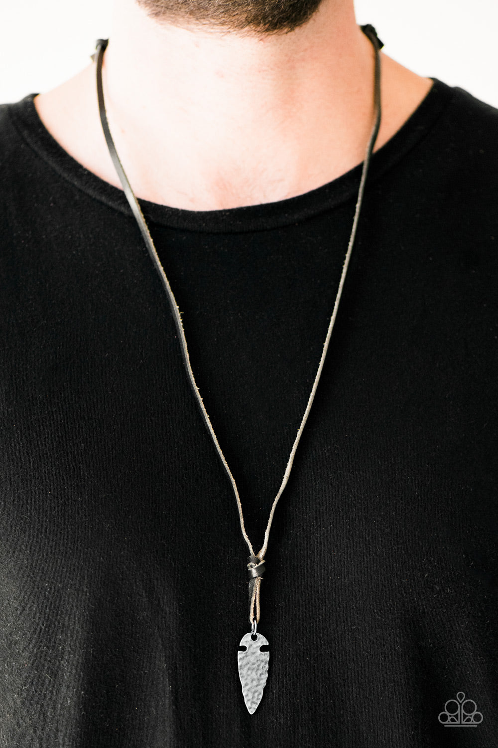 Paparazzi ♥ CAVEMAN Up! - Black ♥ Necklace