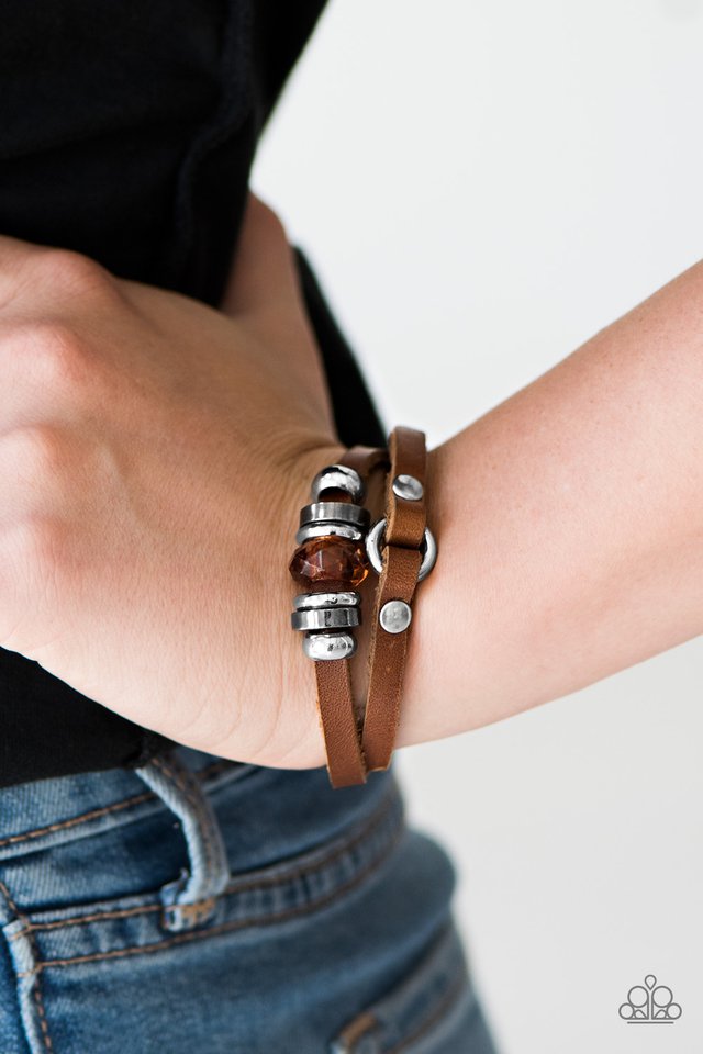 Paparazzi ♥ Fiercely Forest - Brown ♥ Bracelet