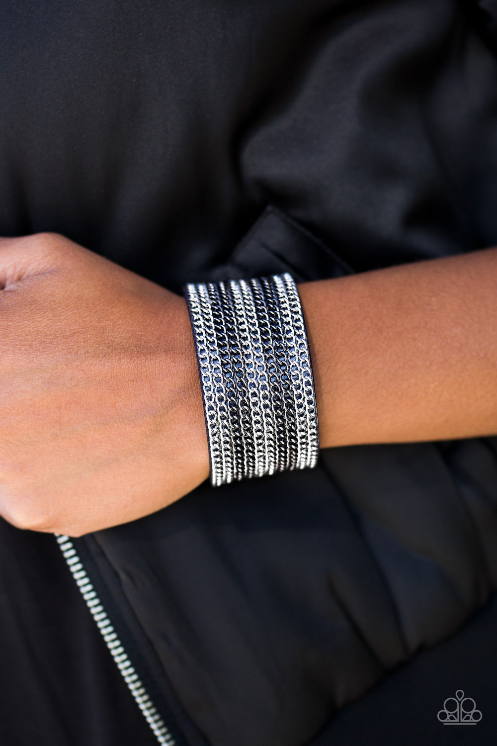 Paparazzi ♥ GLAM Of Steel - Blue ♥ Bracelet