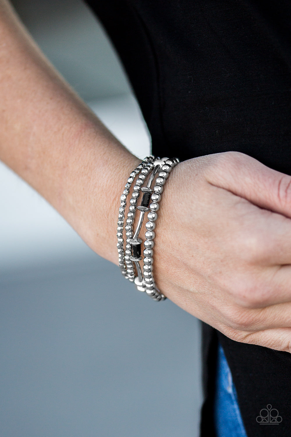 Paparazzi ♥ Uniquely Upscale - Black ♥ Bracelet
