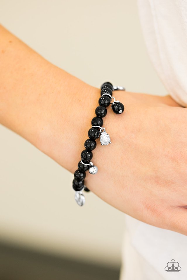Paparazzi ♥ Big Time Crush - Black ♥ Bracelet