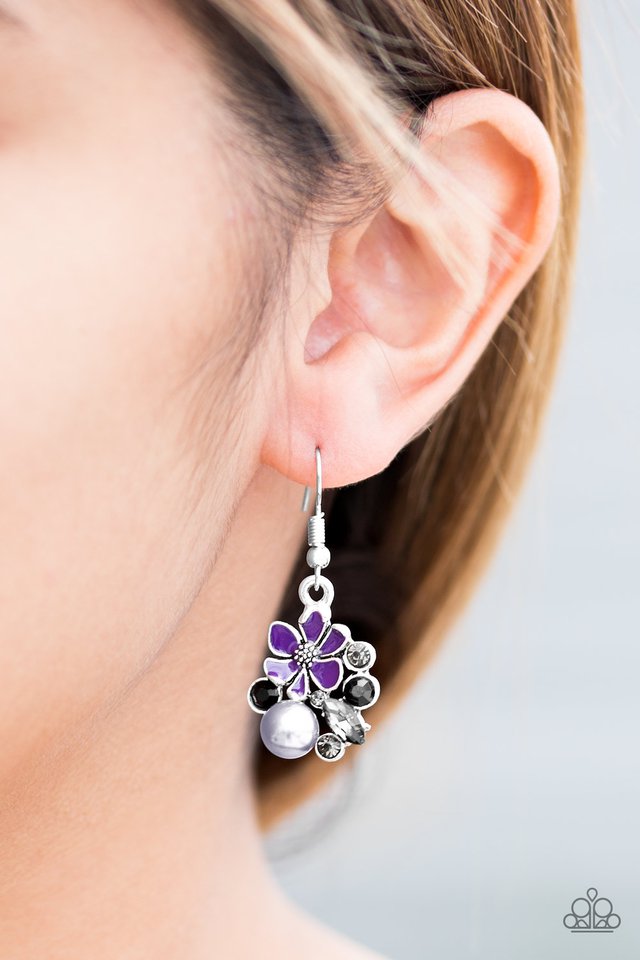 Paparazzi ♥ Floral Oasis - Purple ♥ Earrings