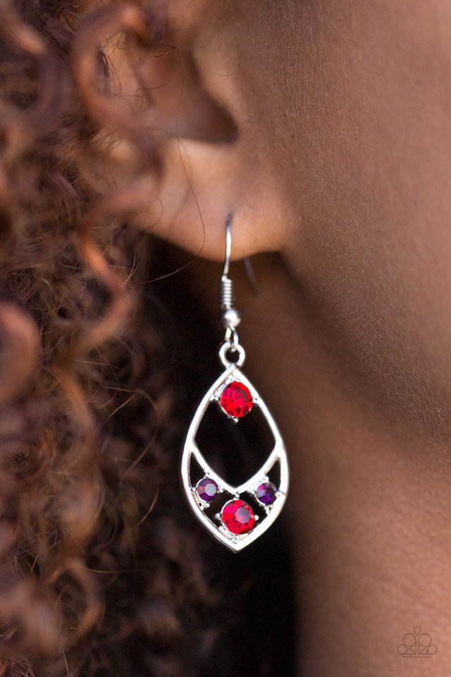 Paparazzi ♥ Superior Sparkle - Red ♥ Earrings
