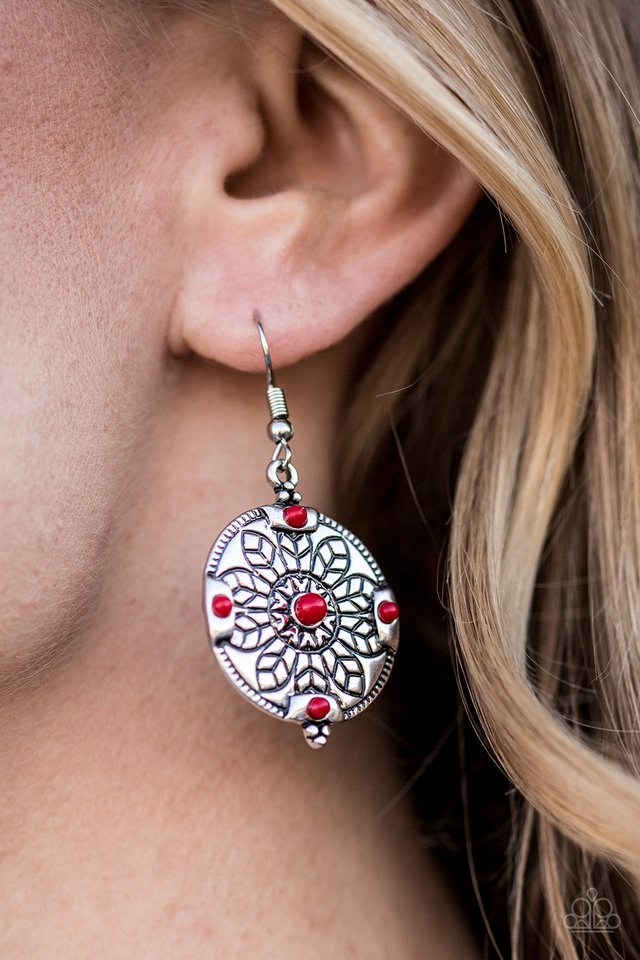 Paparazzi ♥ Second Spring - Red ♥ Earrings