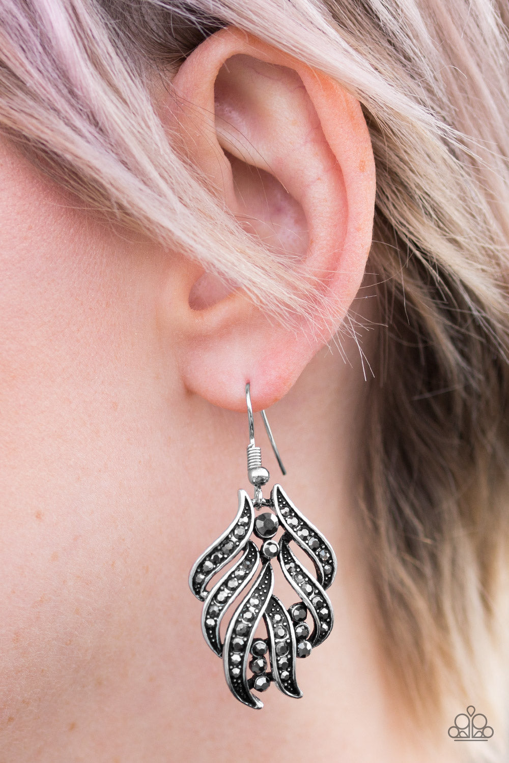 Paparazzi ♥ Fan The Flames - Silver ♥ Earrings