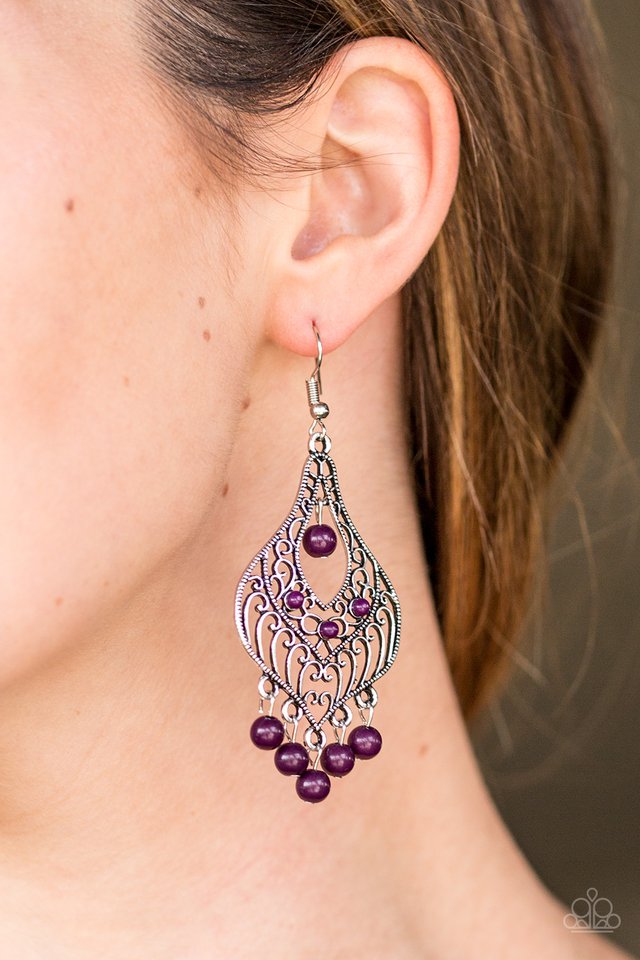 Paparazzi ♥ Elegant Enchantment - Purple ♥ Earrings