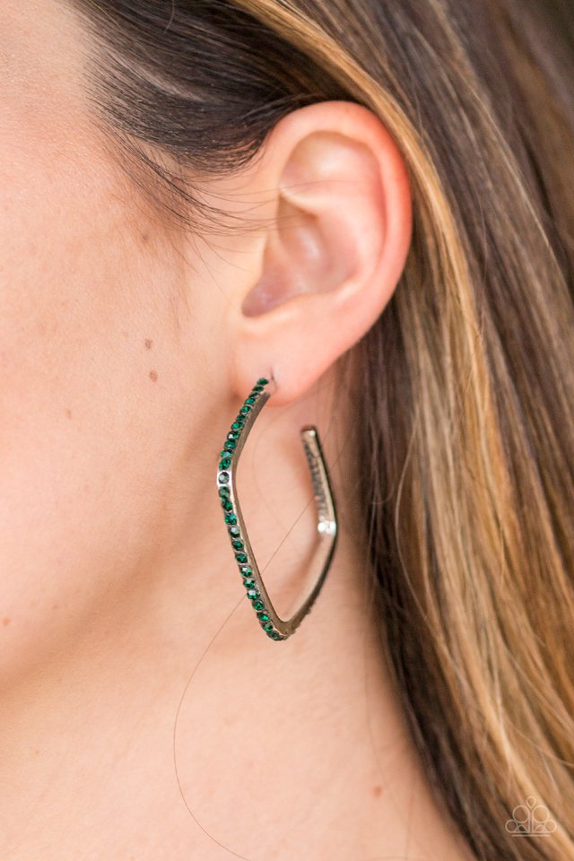 Paparazzi ♥ Send In The HOOPS - Green ♥ Earrings