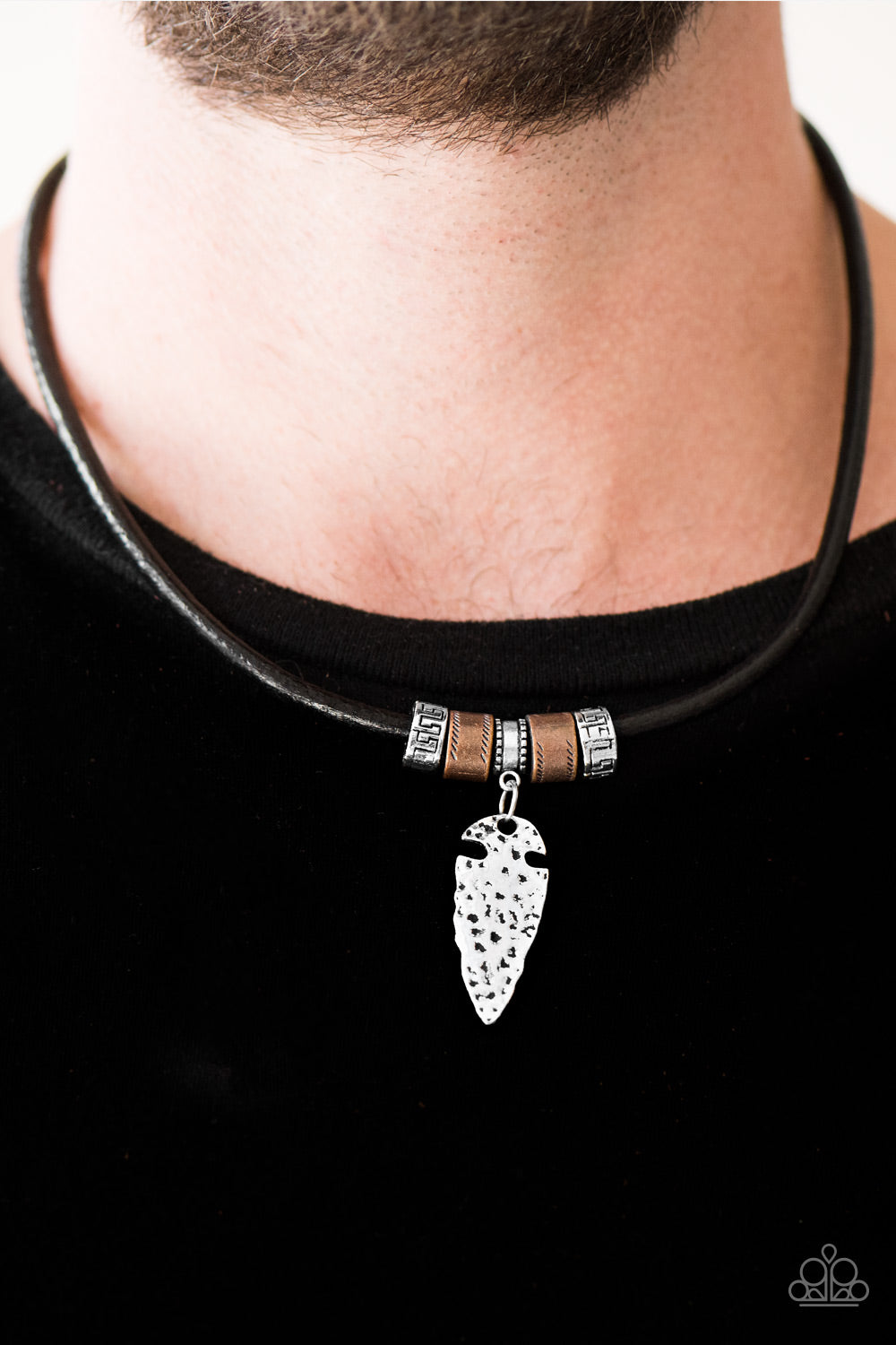 Paparazzi ♥ You The CAVEMAN! - Black ♥ Necklace