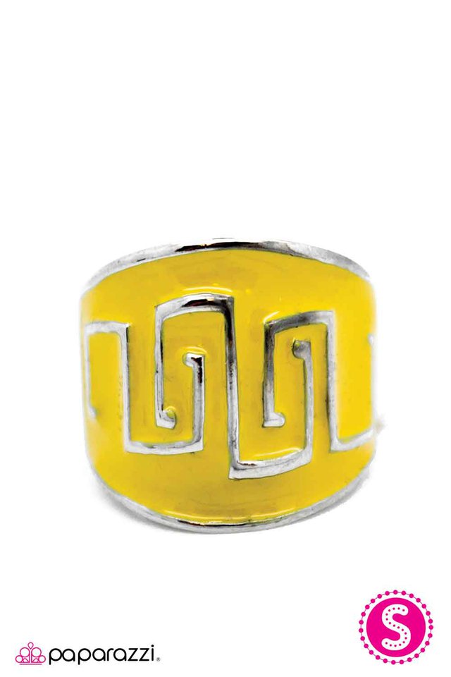 Paparazzi ♥ Aztec Heir - Yellow ♥ Ring