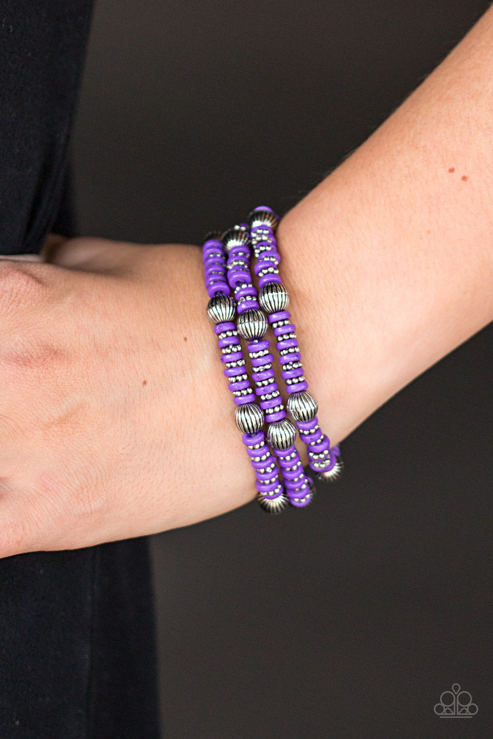 Paparazzi ♥ Barcelona Ball - Purple ♥ Bracelet