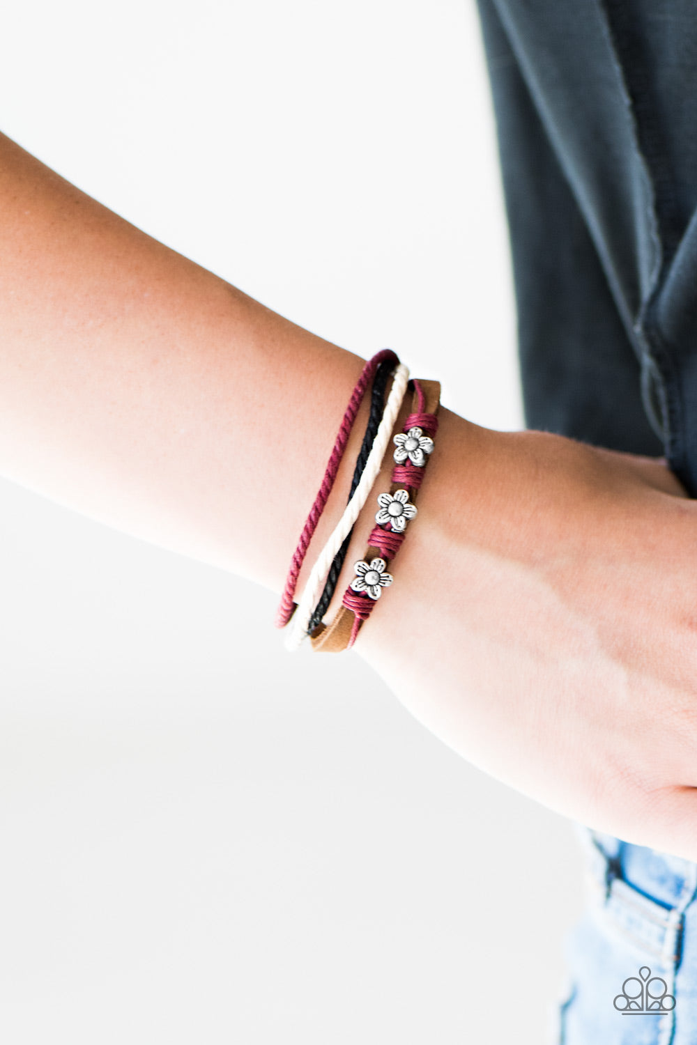 Paparazzi ♥ Bermuda Blossoms - Red ♥ Bracelet