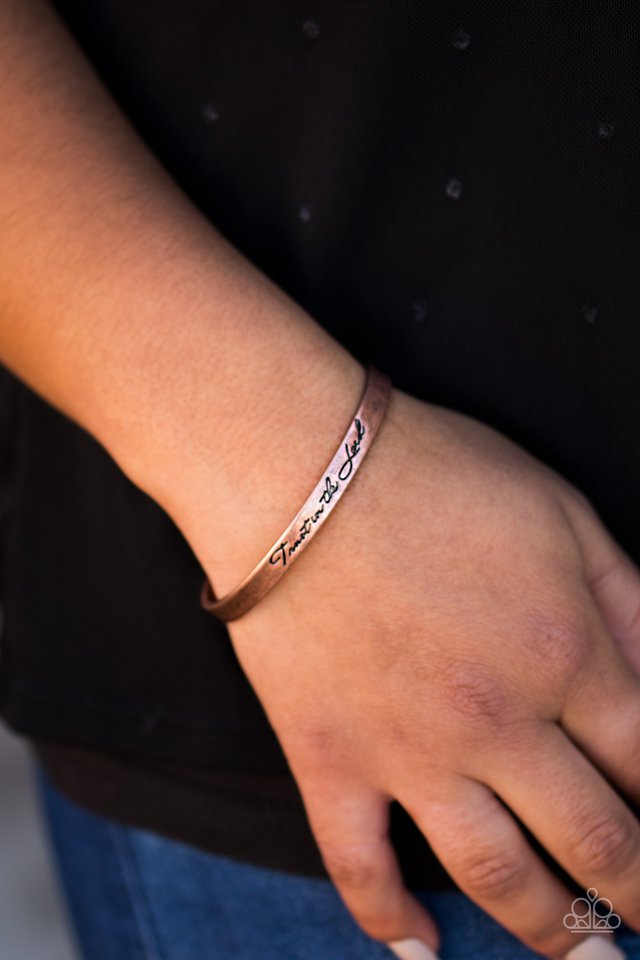 Paparazzi ♥ Blessed Is The One Who Trusts - Copper ♥ Bracelet