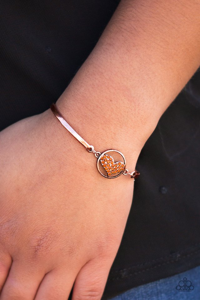 Paparazzi ♥ HEART Knock Life - Copper ♥ Bracelet