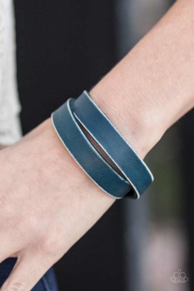 Paparazzi ♥ Tough As Leather - Blue ♥ Bracelet