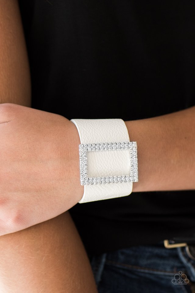 Paparazzi ♥ STUNNING For You - White ♥ Bracelet