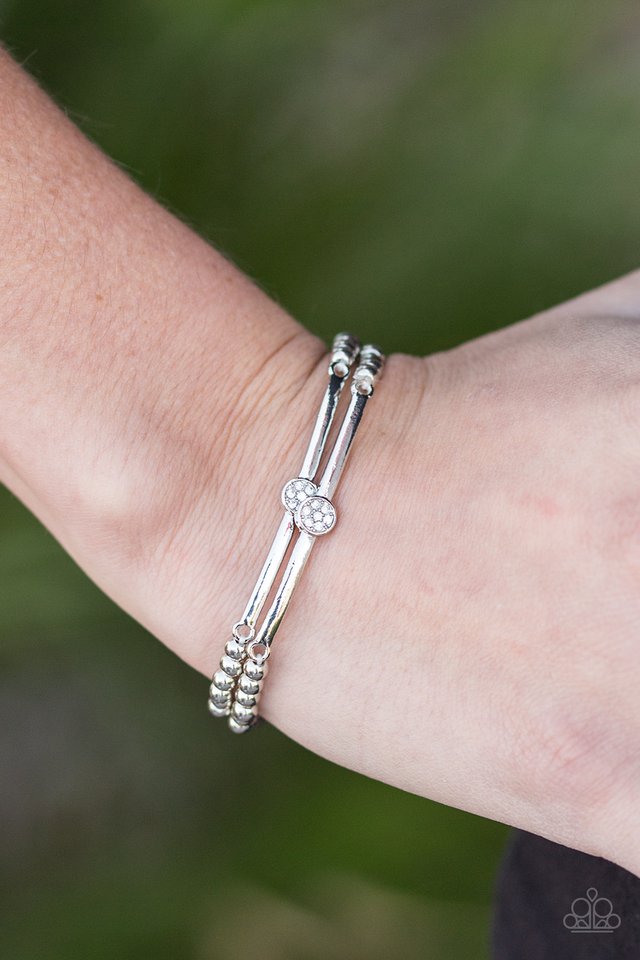 Paparazzi ♥ When Money Talks, I Listen - White ♥ Bracelet