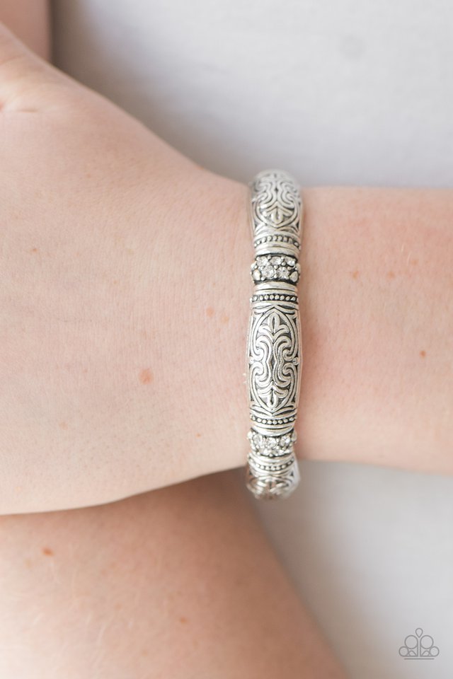 Paparazzi ♥ Romance In Rome - White ♥ Bracelet