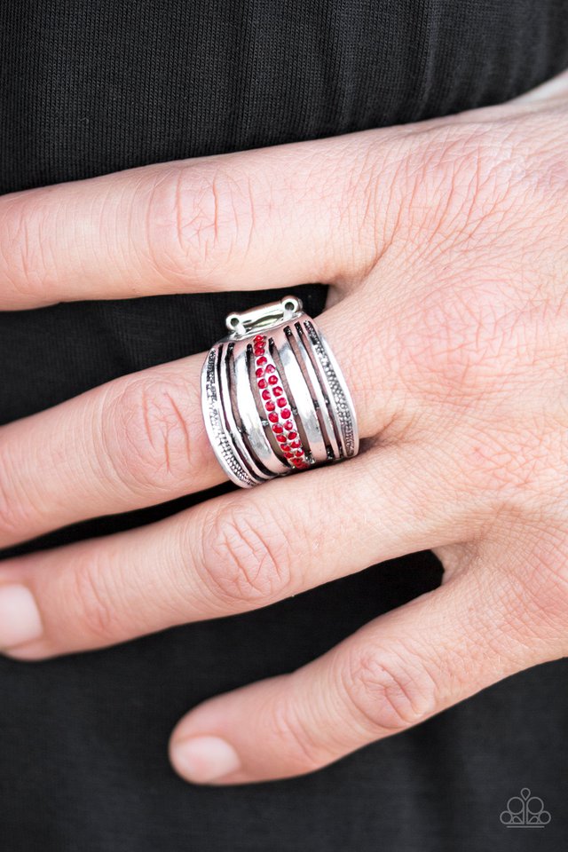Paparazzi ♥ Paramount Shimmer - Red ♥ Ring