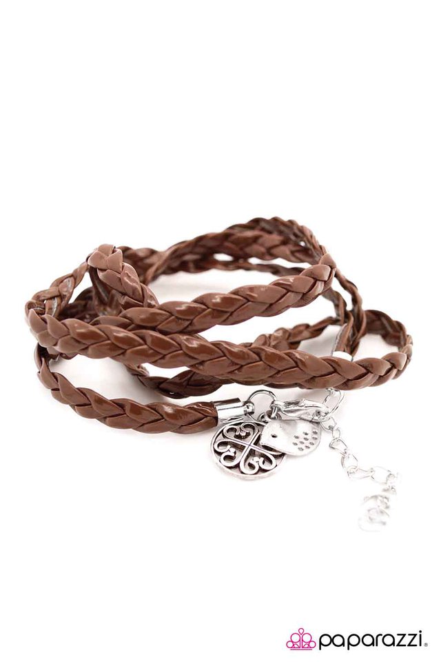 Paparazzi ♥ All Wrapped Up - Brown ♥ Bracelet