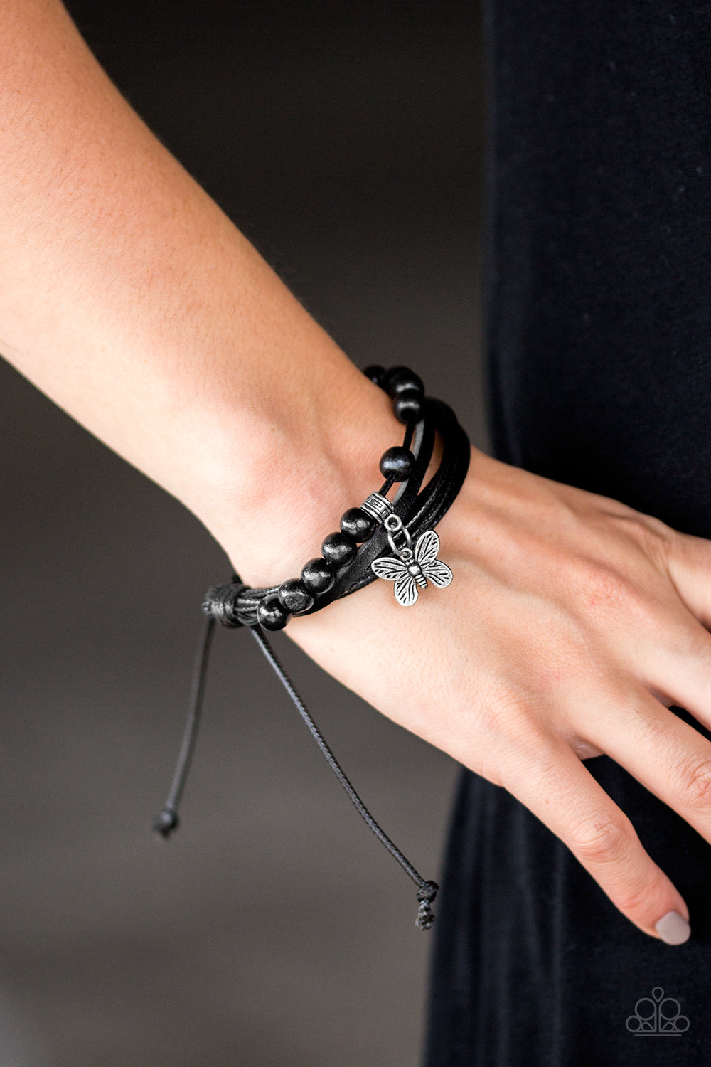 Paparazzi ♥ Butterfly Grove - Black ♥ Bracelet