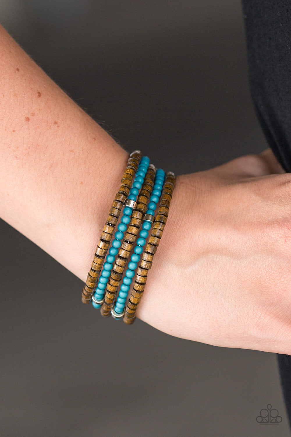 Paparazzi ♥ Who WOOD Of Thought - Blue ♥ Bracelet