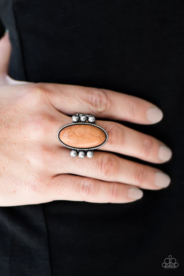 Paparazzi ♥ Skipping SANDSTONES - Brown ♥ Ring
