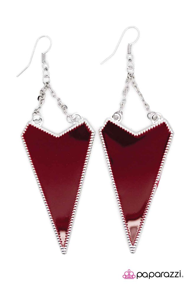 Paparazzi ♥ Tough As Nails - Wine ♥ Earrings